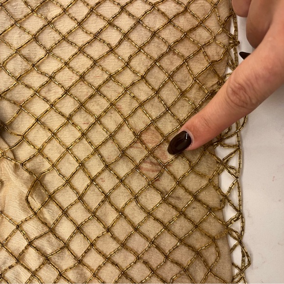 Prada Gold Beaded Silk Chiffon Lined Mini Evening Bag - Picture 7 of 11